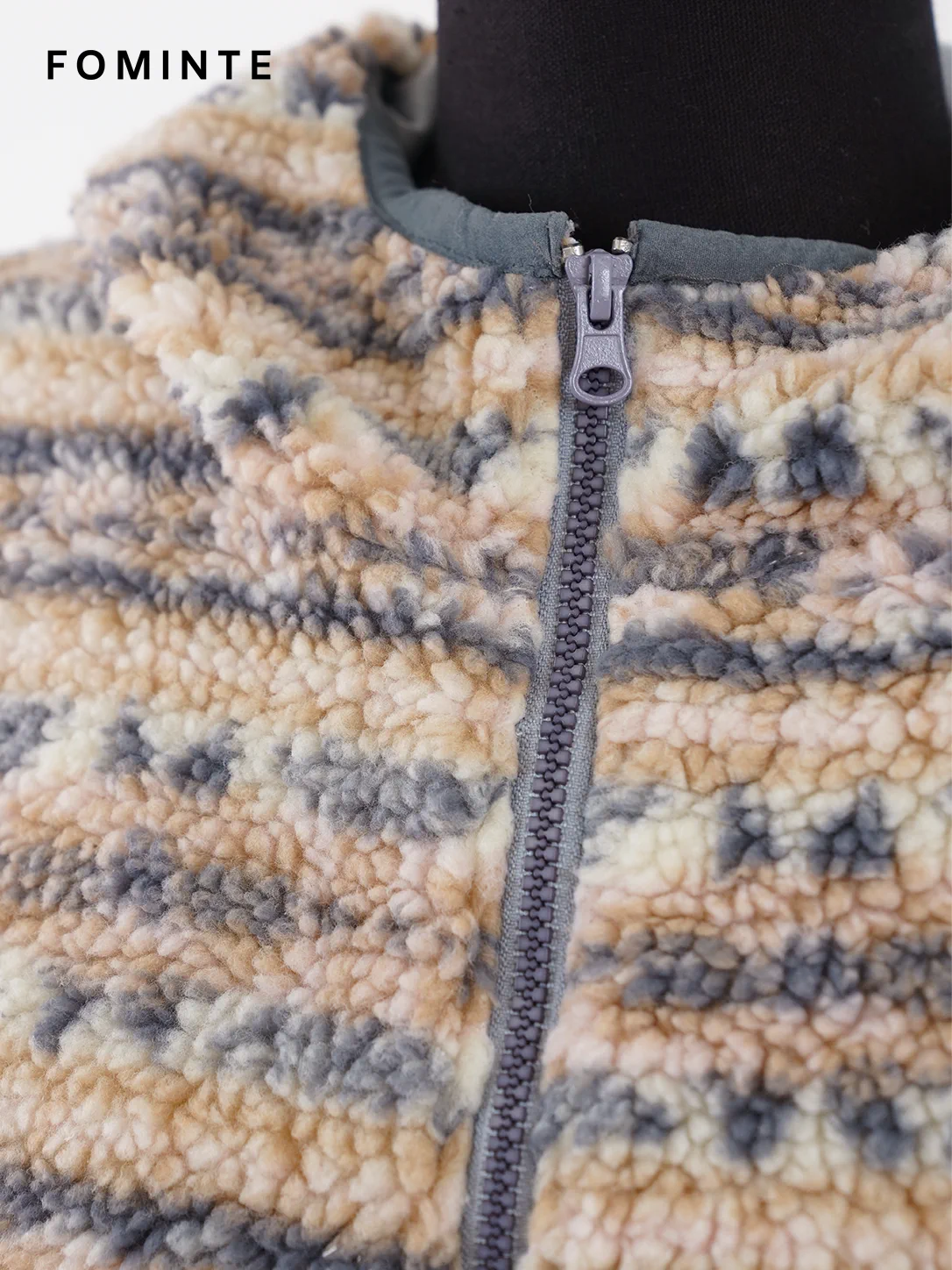 Nordic Fair Isle Hooded Sherpa Fleece Jacket