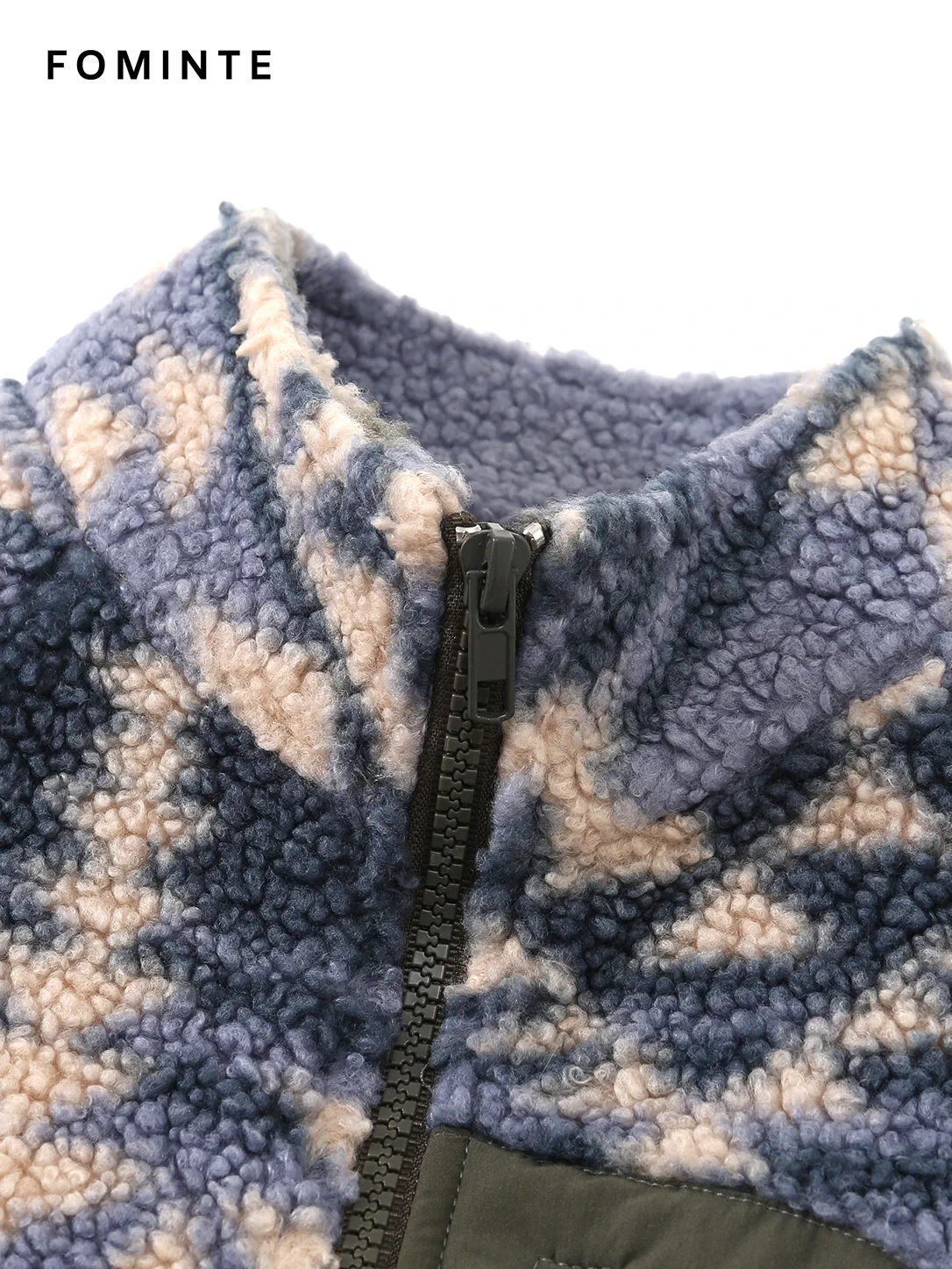 WholesaleAztec Printed Sherpa Fleece Jacket - FM0303000082