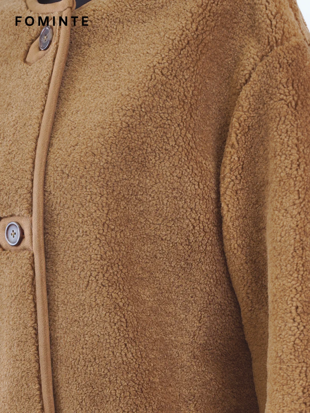 [Copy]WholesaleHigh-Pile Sherpa Fleece Stand-Collar Jacket - S014100355