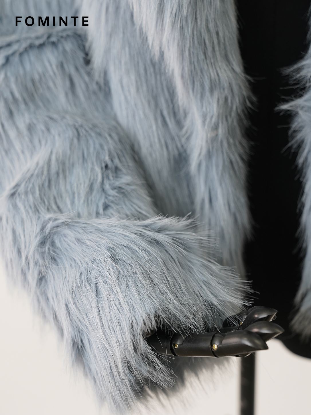 Blue Tonal-Gradient Faux Fur Jacket Wholesale