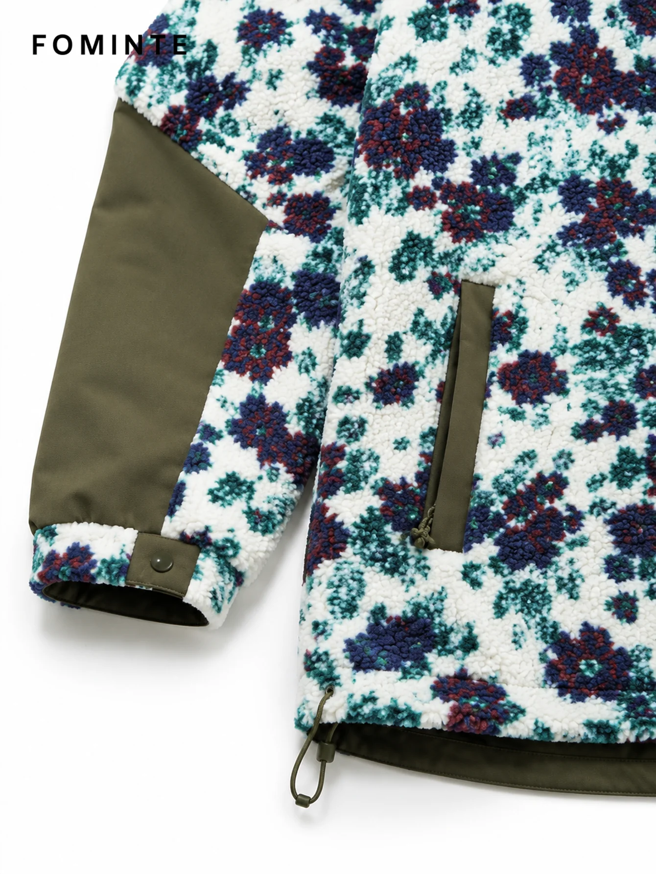 Fleece Outdoor Spliced Stand Collar Pullover - All-Over Print Wholesale Custom Sportswear - FM0801000413-6