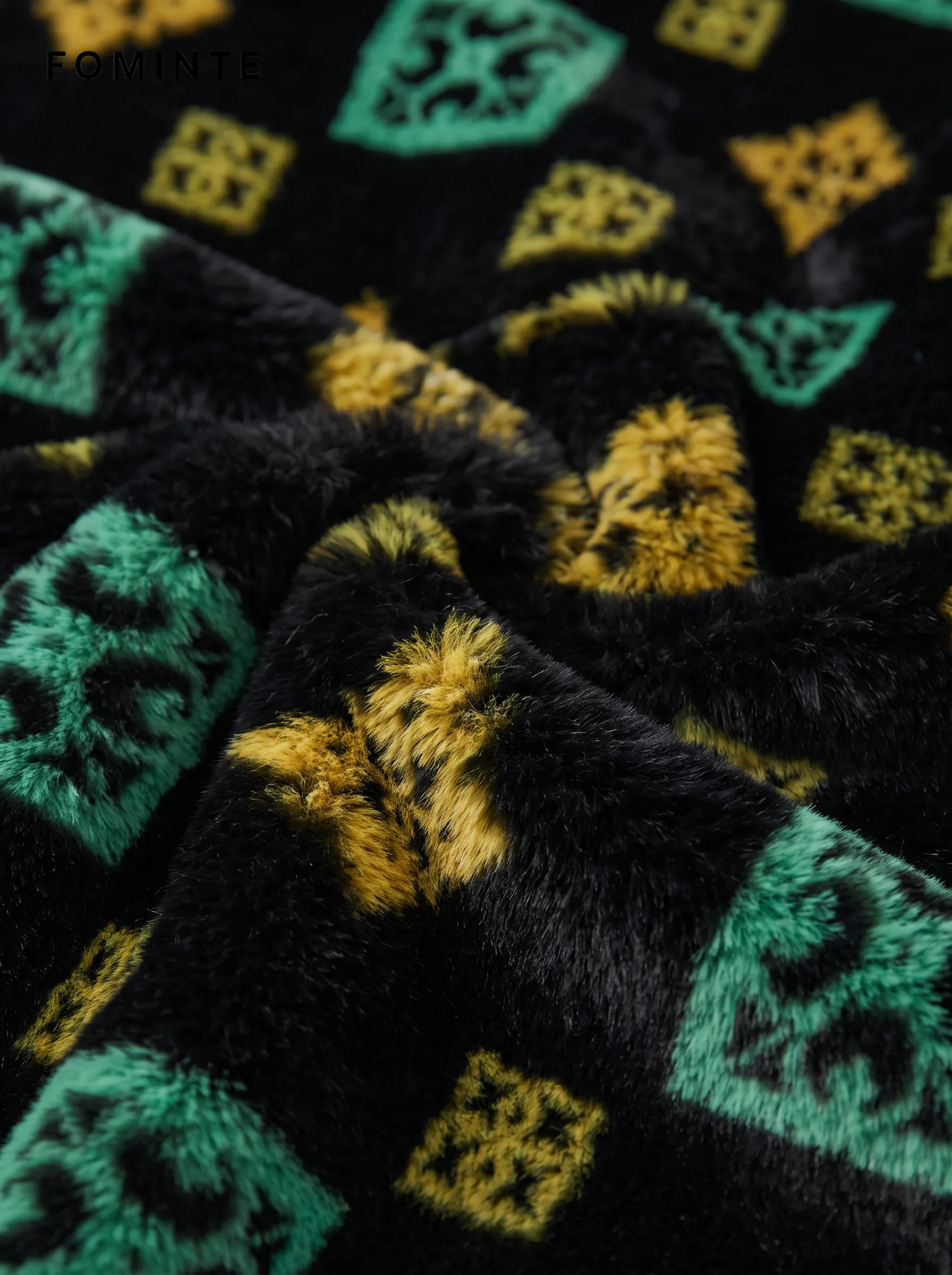 Classic Golden Tawny Leopard Print Luxury Faux Fur Coat