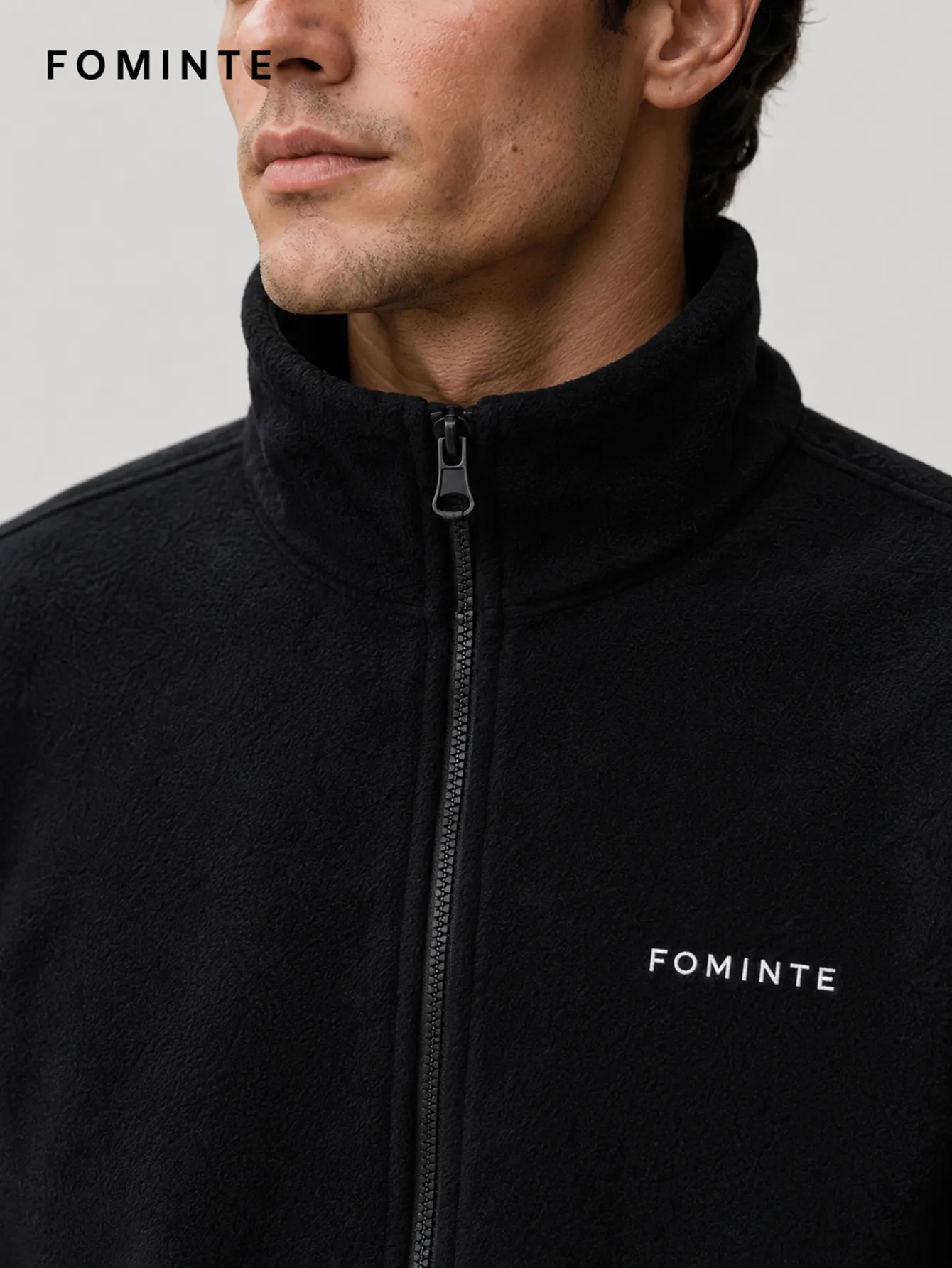 Black Full-Zip Fleece Jacket FM0801000417