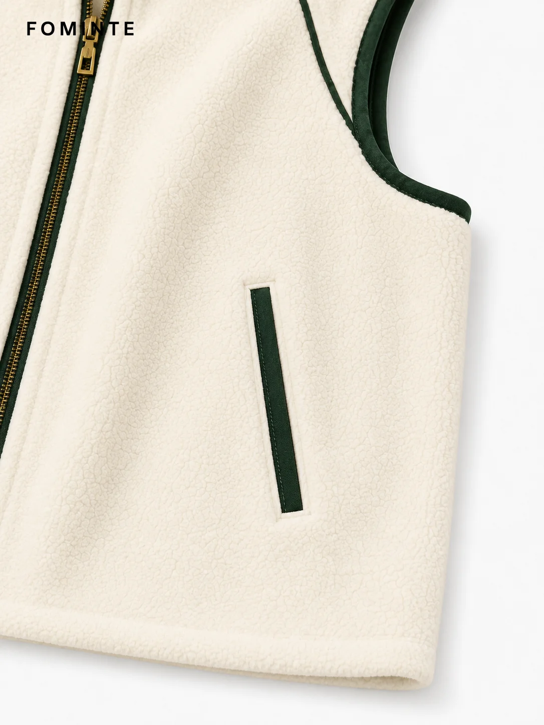 Fleece Stand Collar Vest - Solid Color Wholesale Custom Sportswear - FM0802000404-2