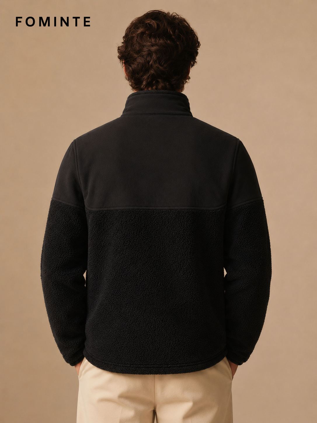 Colorblock Windproof Panel Fleece Jacket FM0801000424-1
