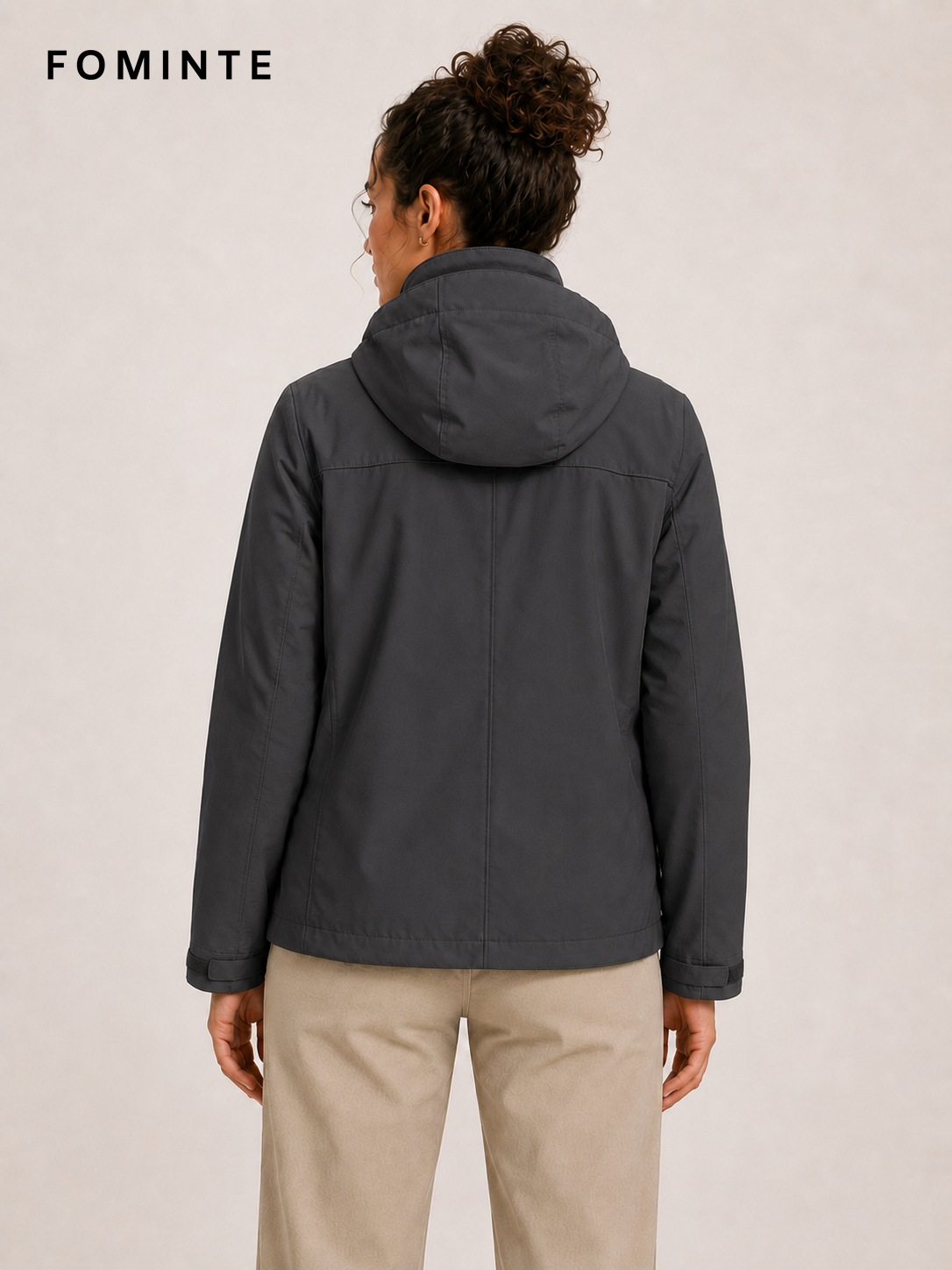 Dark Charcoal Men's Hooded Softshell Jacket Wholesale Custom Outerwear - FM0802000441-2