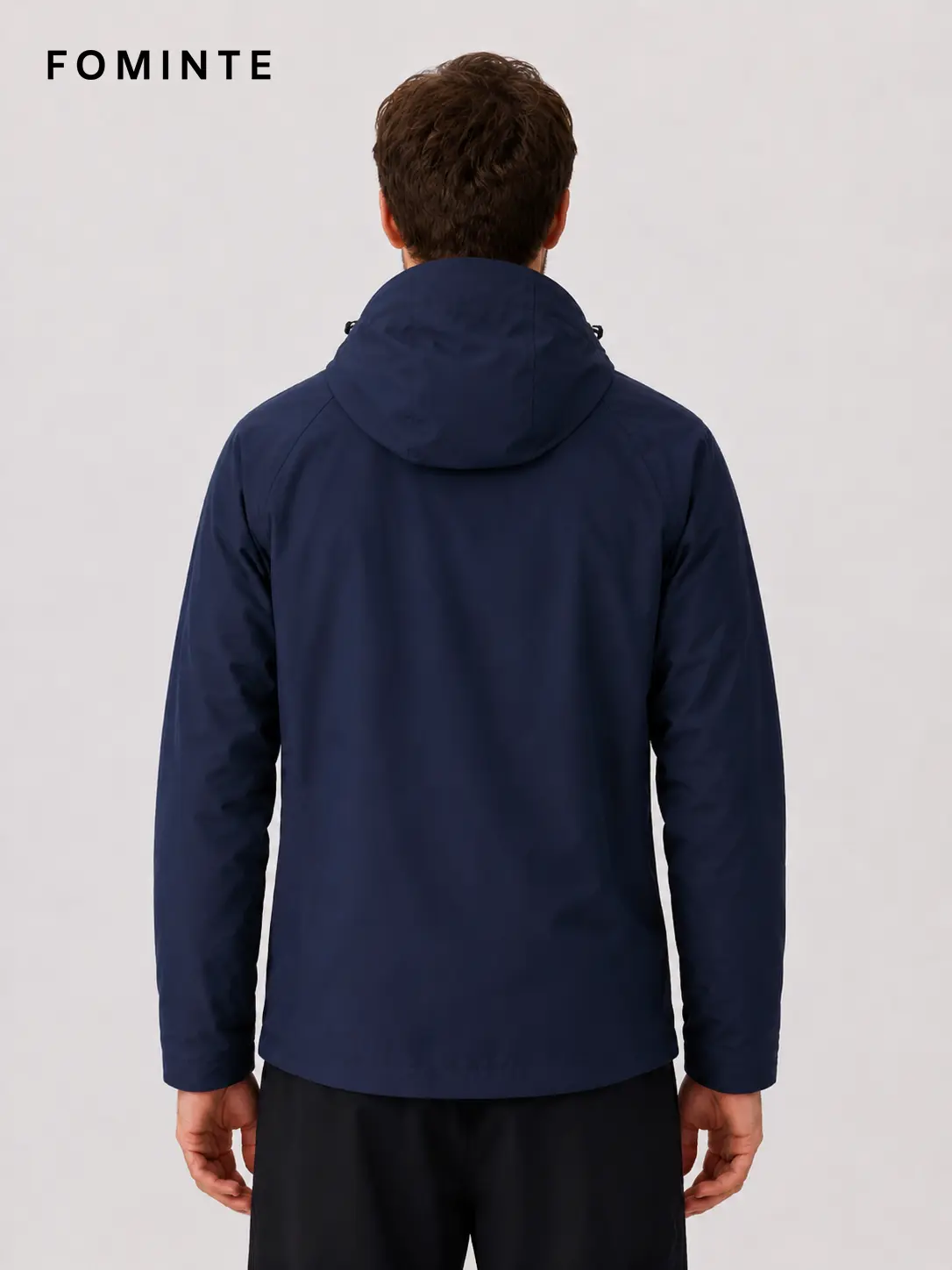 Men's Navy Blue Hooded Softshell Jacket