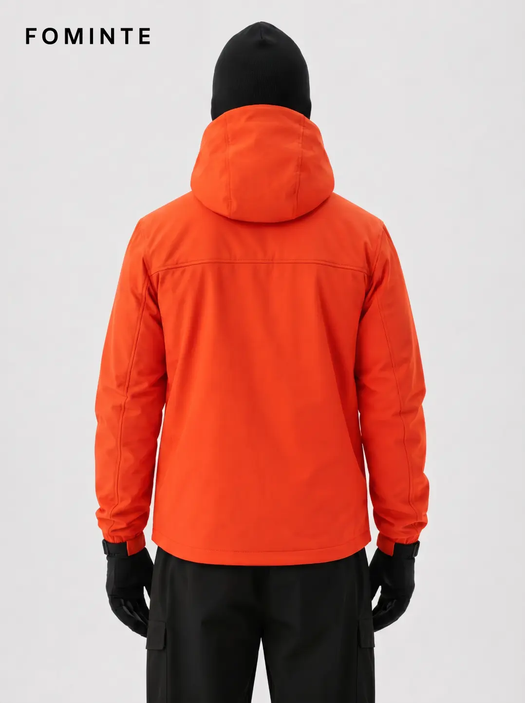 Men's Vermilion Red Hooded Softshell Hiking Jacket