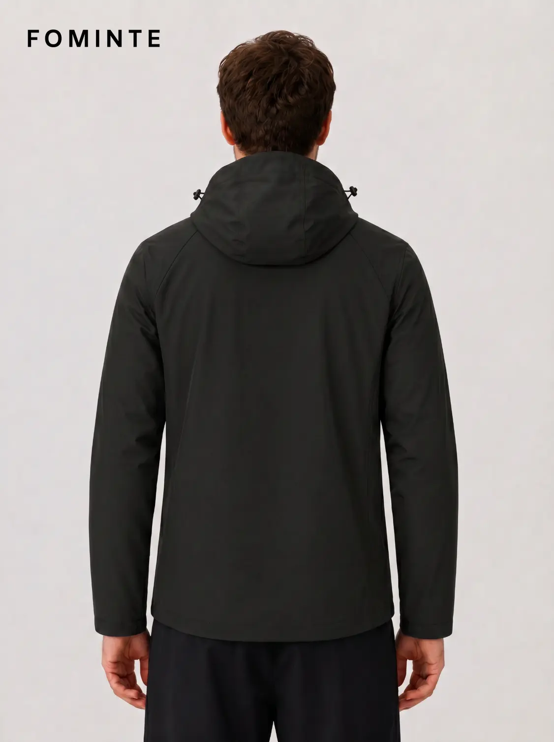 Men's Black Hooded Softshell Jacket