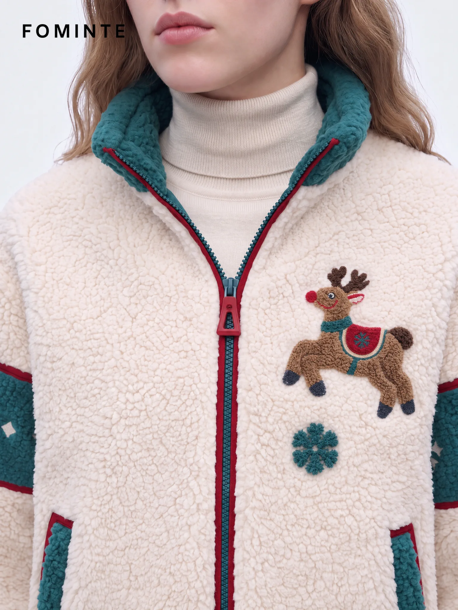 Vintage Brown Buffalo Plaid Fleece Jacket with Quilted Collar
