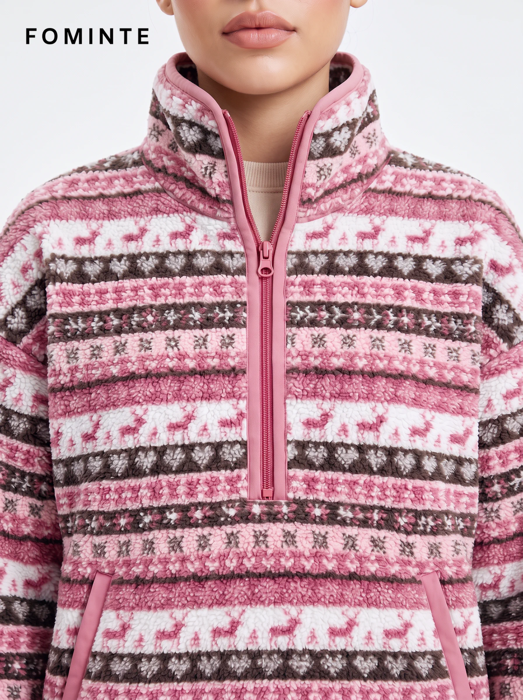 Olive Moss Woodland Camouflage Sherpa Fleece Jacket
