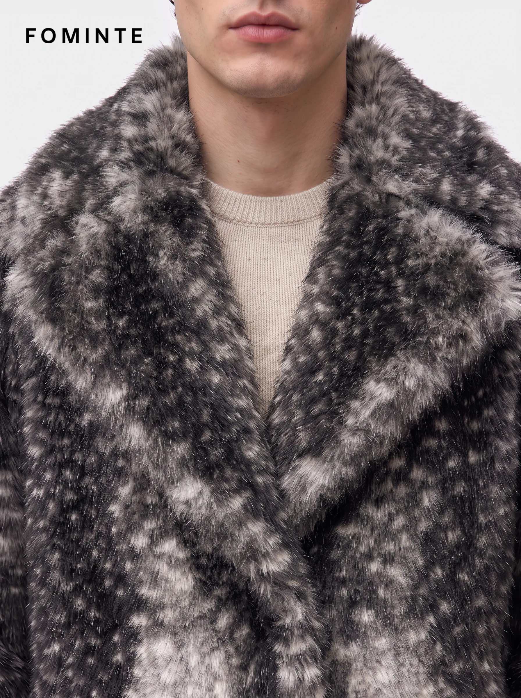 Obsidian Black Luxury High-Gloss Faux Fur Maxi Coat
