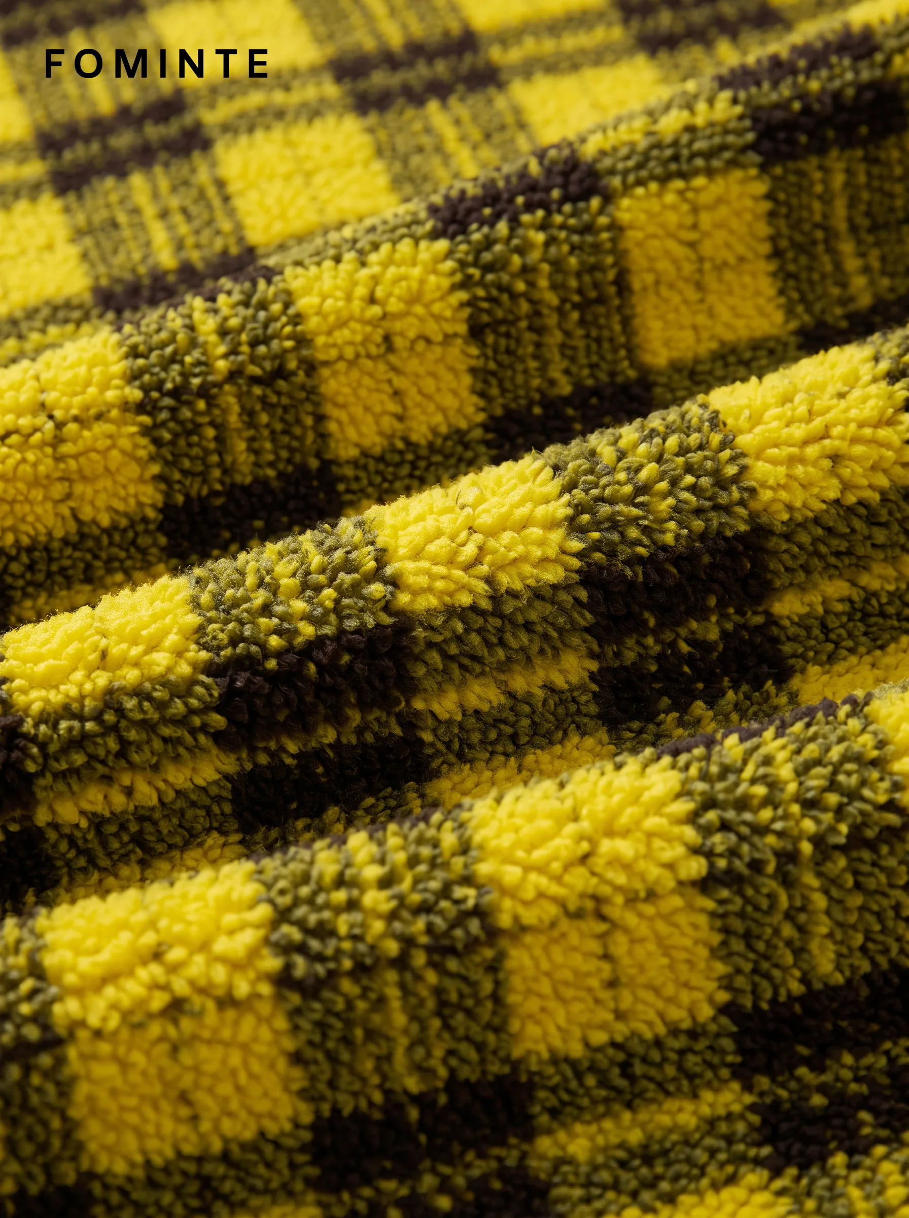 Mustard and Black Plaid Fleece Jacket