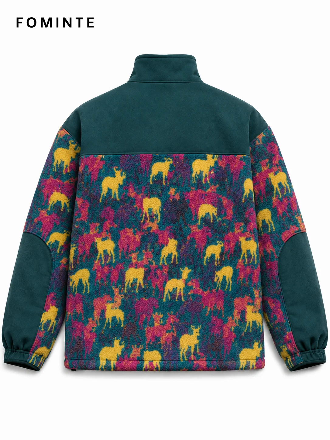 Fleece Outdoor Spliced Stand Collar Pullover - All-Over Print Wholesale Custom Sportswear - FM0801000411-6