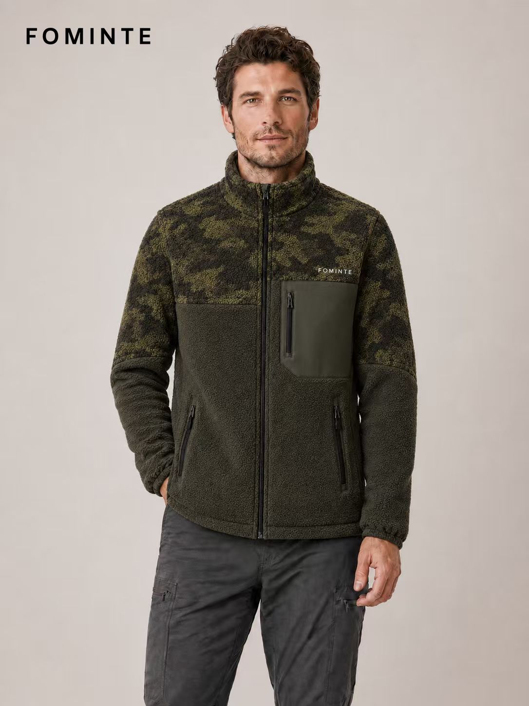 Camo Yoke Full-Zip Fleece Jacket FM0801000426