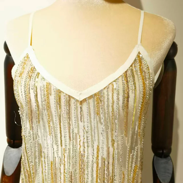 Sequin Fringe Tulle Fabric (130cm) - BT00016