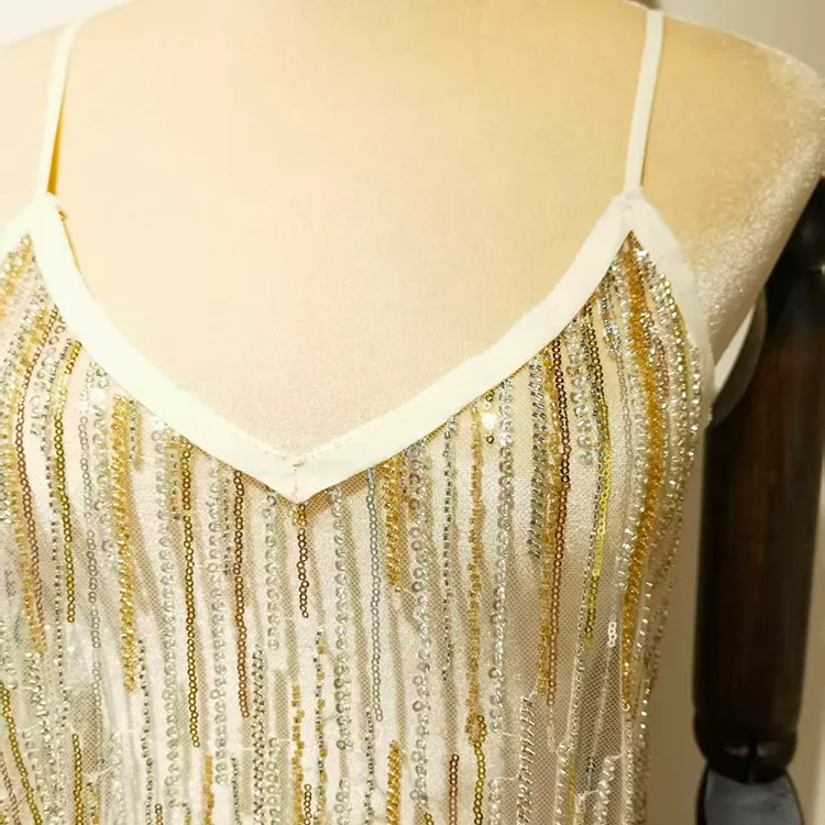 Sequin Fringe Tulle Fabric (130cm) - BT00016