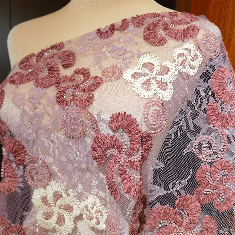 Elara BT2503027: Heirloom Floral Crochet Lace Fabric