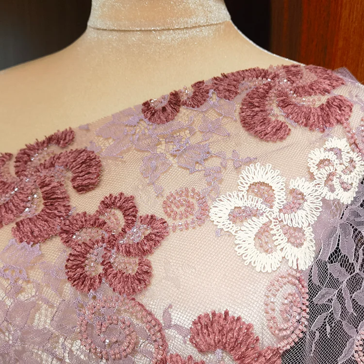 Elara BT2503027: Heirloom Floral Crochet Lace Fabric