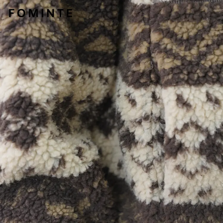 Nordic Fair Isle Hooded Sherpa Fleece Jacket