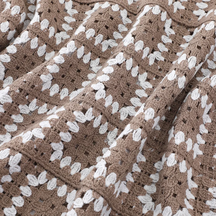 Men's Color Block Crochet Polo - FM0101000020