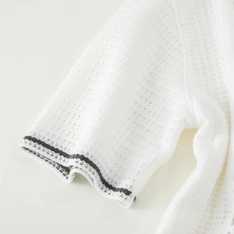 Men's Geometric Crochet Polo - FM0101000024