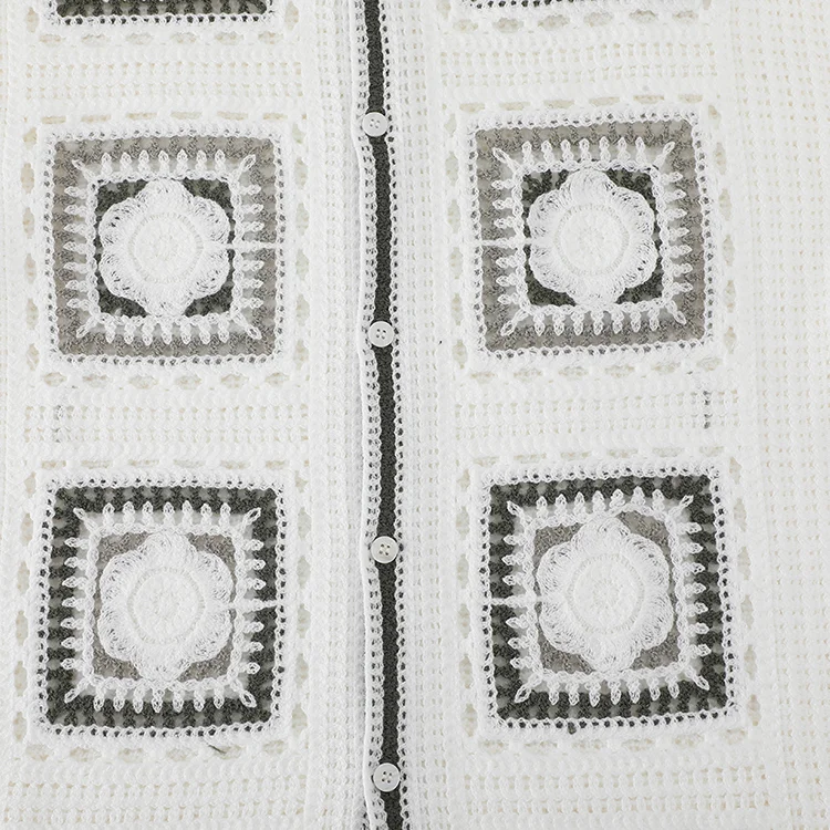 Men's Geometric Crochet Polo - FM0101000024