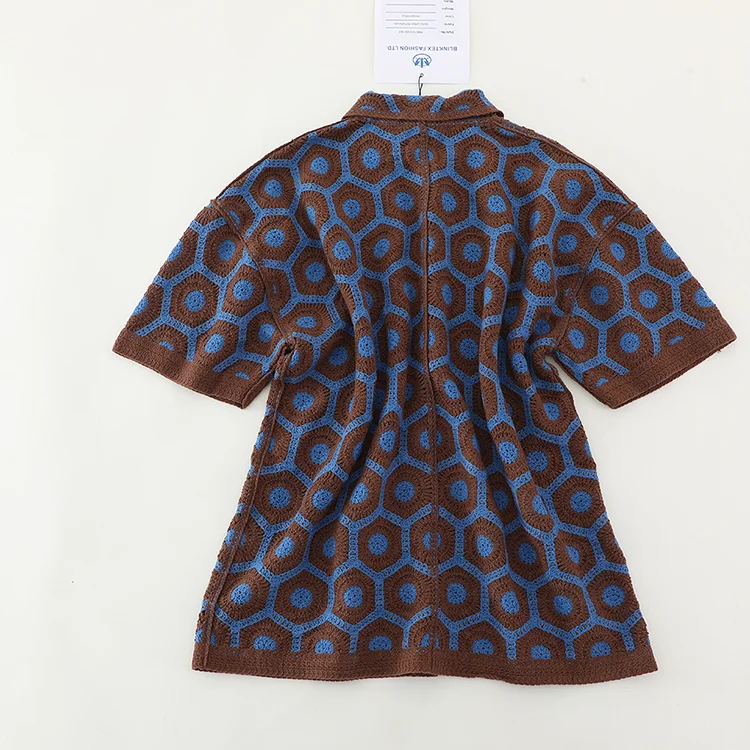 Men's Chevron Crochet Polo - FM0101000140