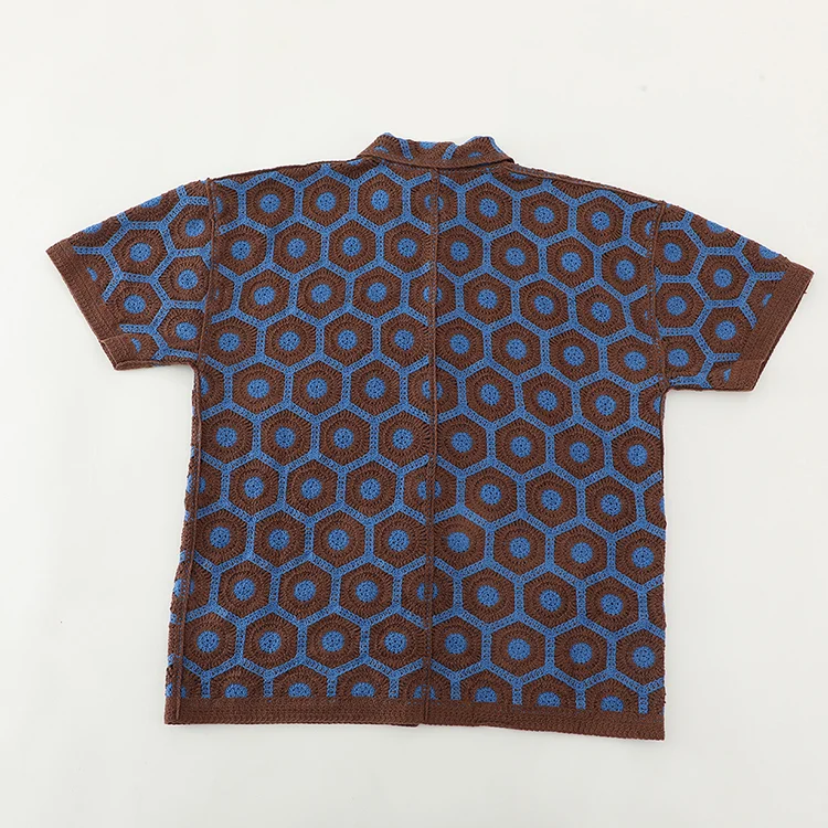 Men's Chevron Crochet Polo - FM0101000140