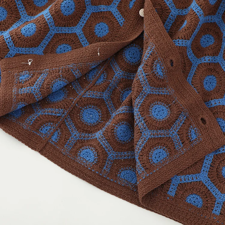 Men's Chevron Crochet Polo - FM0101000140