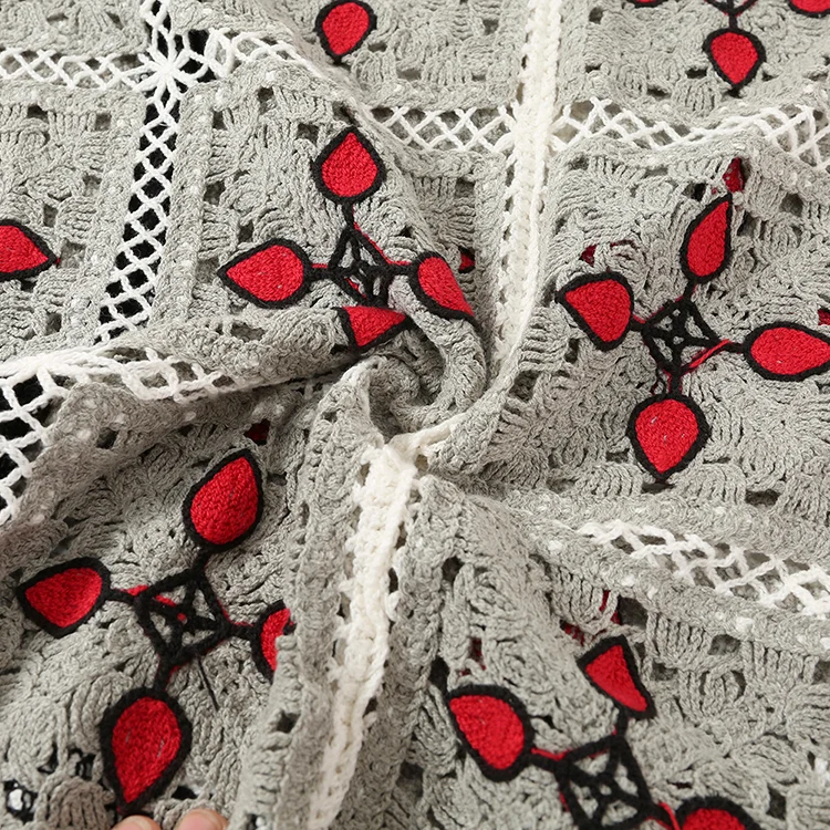 Men's Checkerboard Crochet Polo - FM0101000142