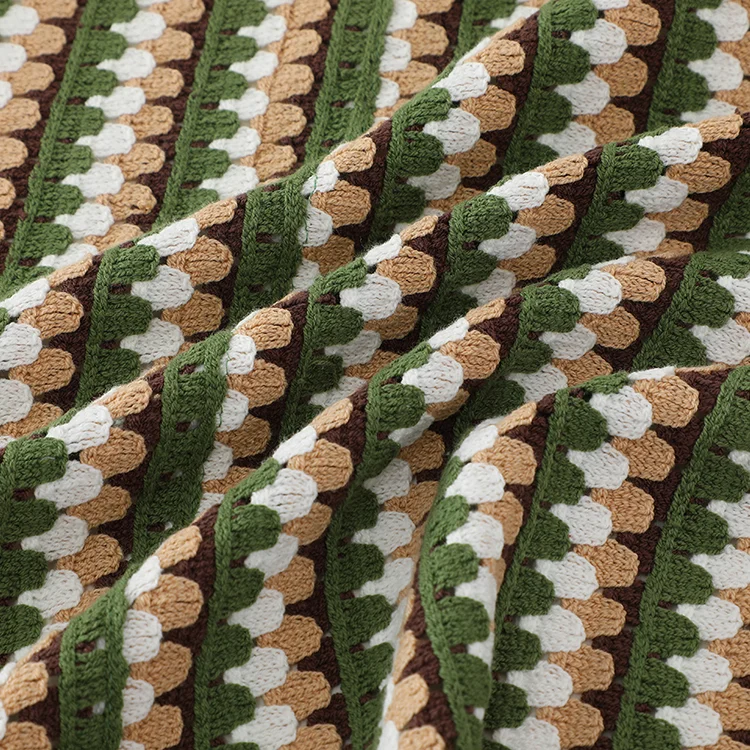 Men's Diamond Pattern Crochet Polo - FM0101000144