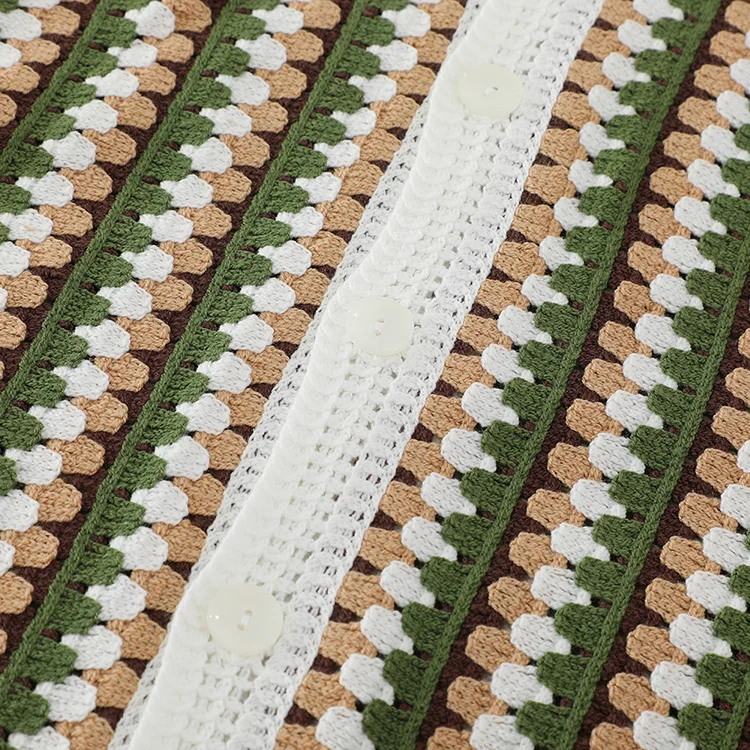 Men's Diamond Pattern Crochet Polo - FM0101000144