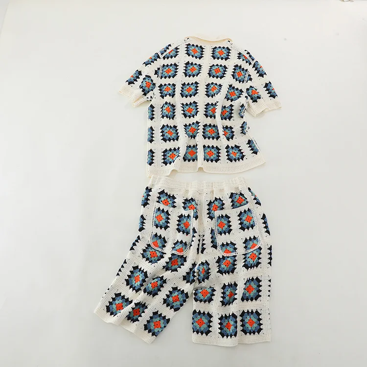 Men's Granny Square Crochet Co-ord Set - FM0101000145