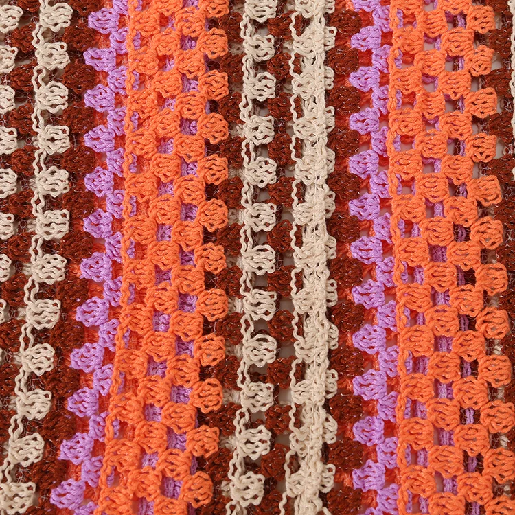 70s Retro Striped Crochet Tunic - FM0102000011