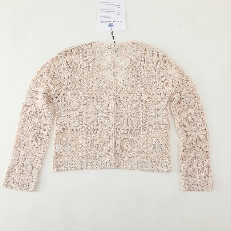 Floral Patchwork Crochet Cardigan - FM0102000012