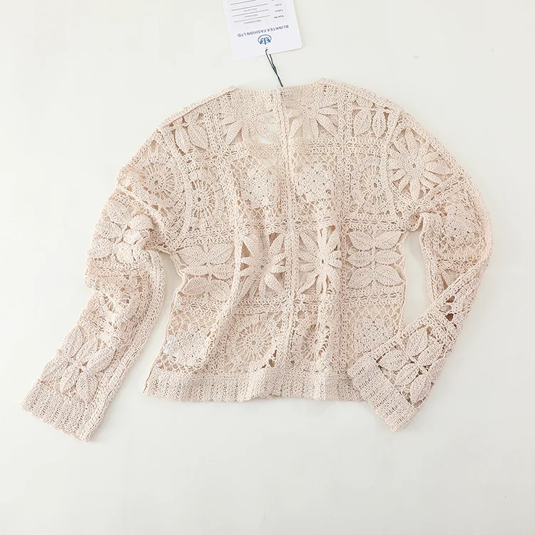 Floral Patchwork Crochet Cardigan - FM0102000012