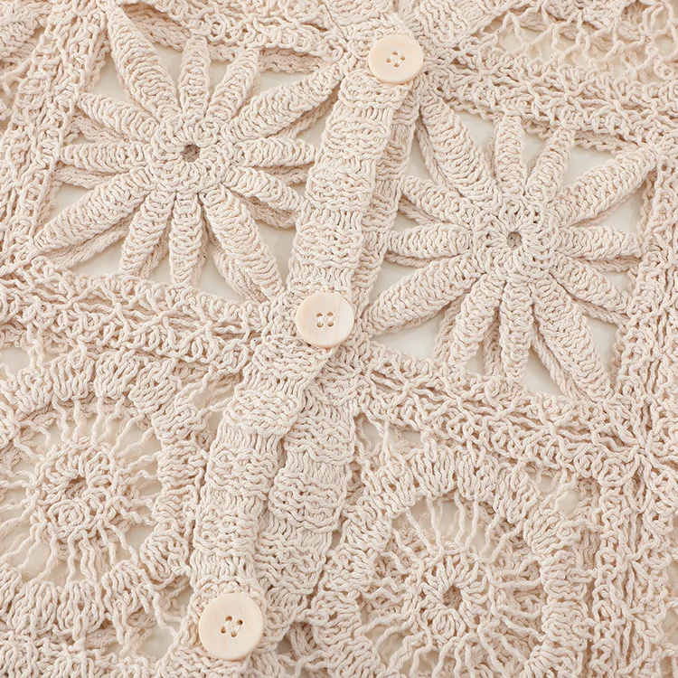 Floral Patchwork Crochet Cardigan - FM0102000012