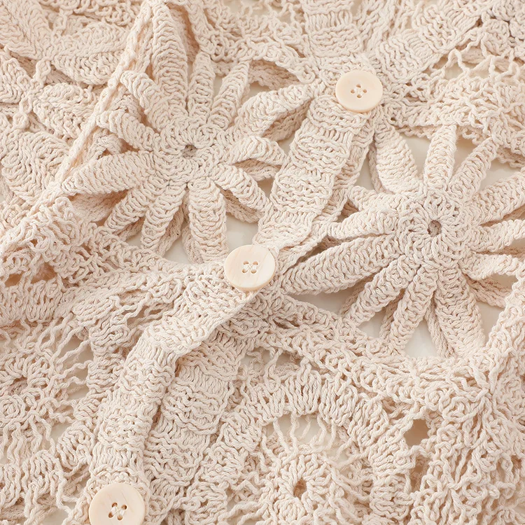 Floral Patchwork Crochet Cardigan - FM0102000012