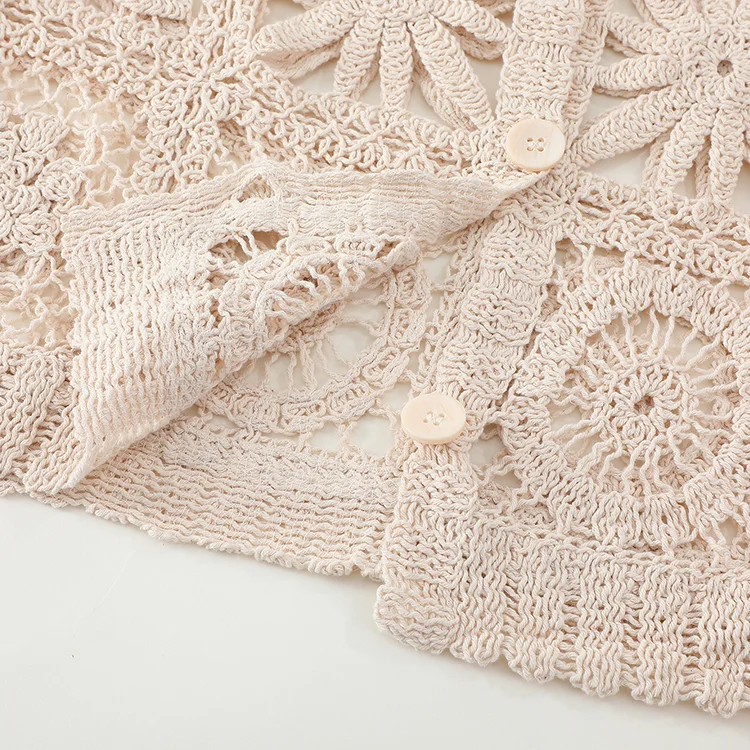 Floral Patchwork Crochet Cardigan - FM0102000012