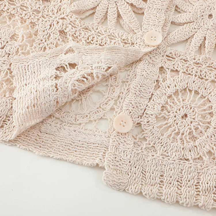 Floral Patchwork Crochet Cardigan - FM0102000012