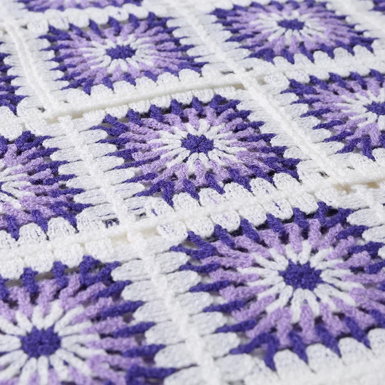 Granny Square Patchwork Crochet Sweater - FM0102000018