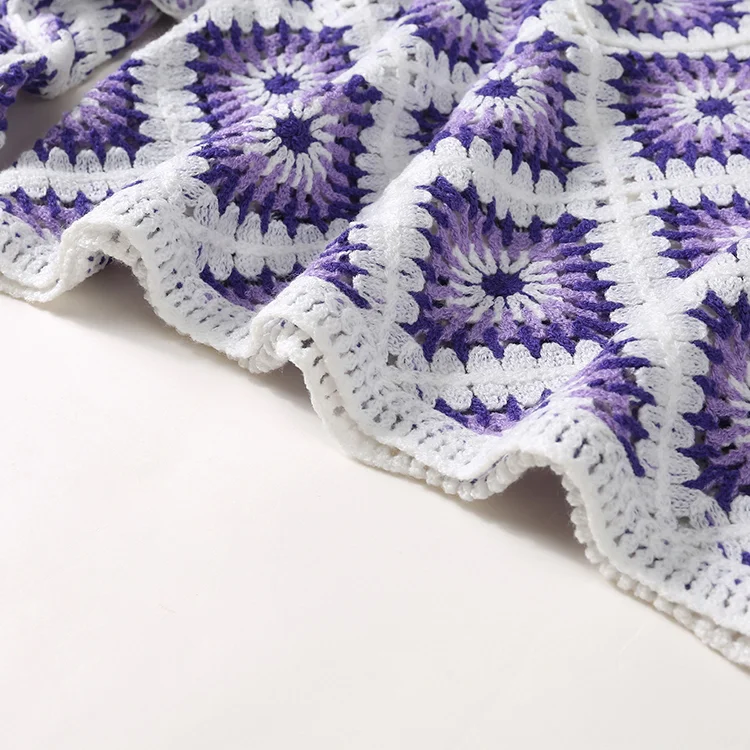 Granny Square Patchwork Crochet Sweater - FM0102000018