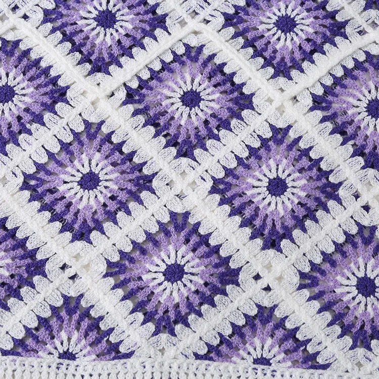 Granny Square Patchwork Crochet Sweater - FM0102000018