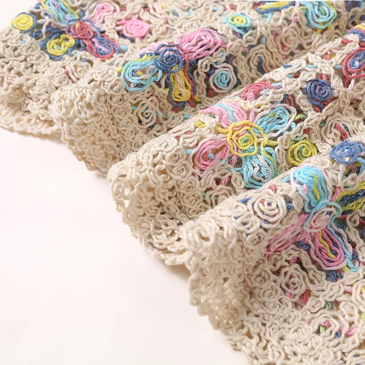 Multi-Color Floral Crochet Vest - FM0102000028