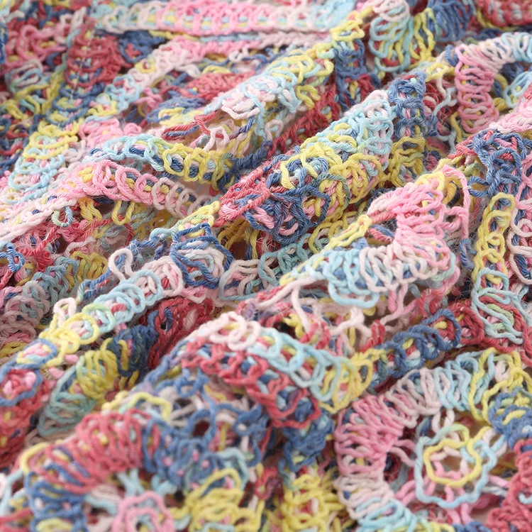 Variegated Pastel Crochet Hexagon Cardigan - FM0102000029