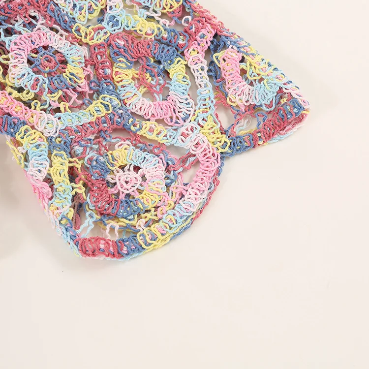 Variegated Pastel Crochet Hexagon Cardigan - FM0102000029