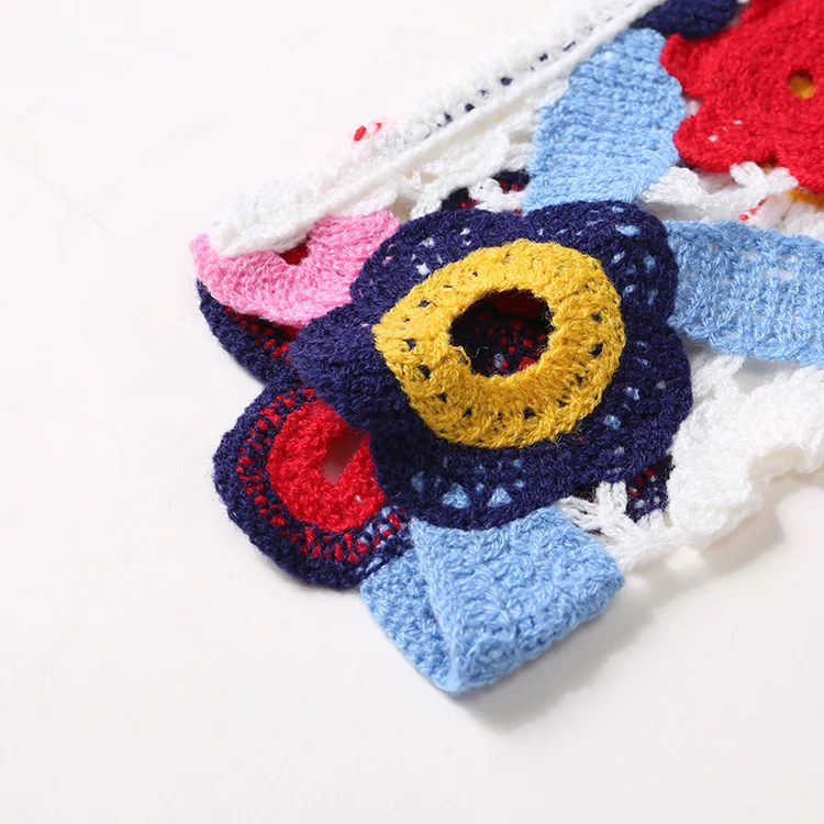 Multi-Color Floral Crochet Cardigan - FM0102000038