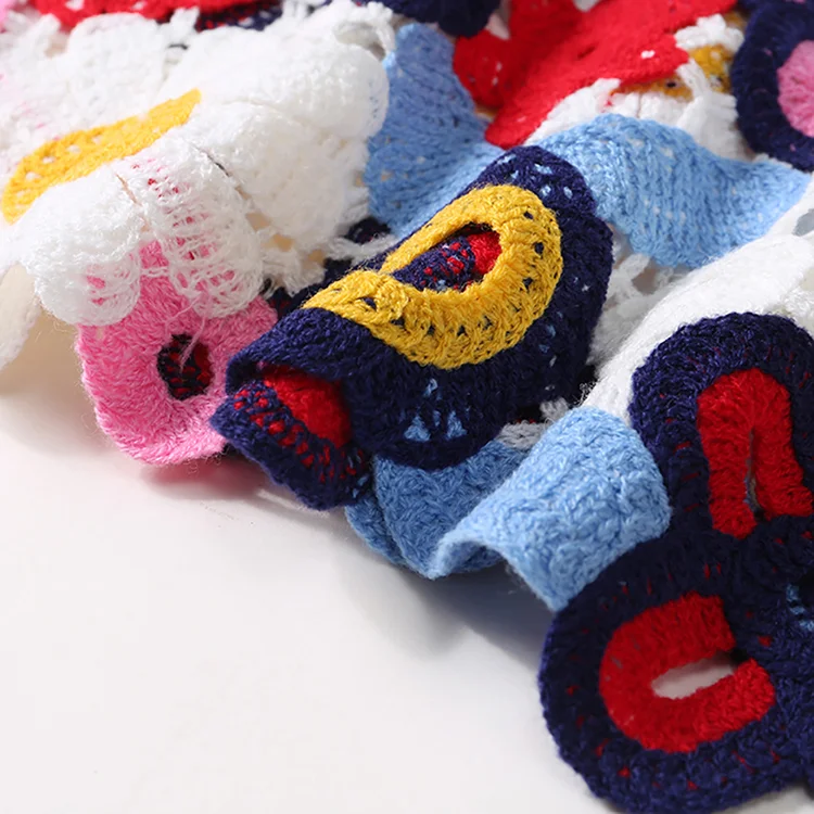 Multi-Color Floral Crochet Cardigan - FM0102000038