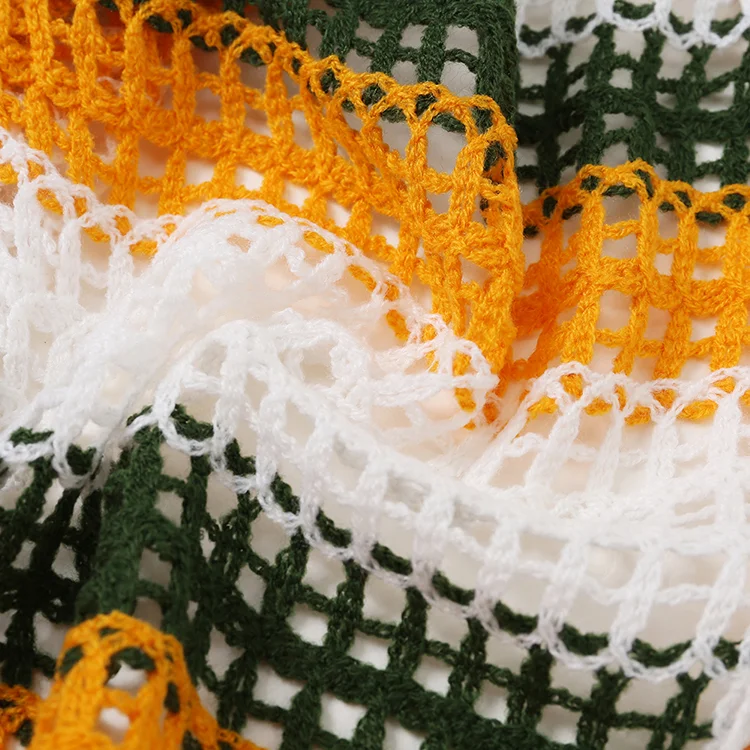 Geometric Patchwork Crochet Shirt - FM0102000042